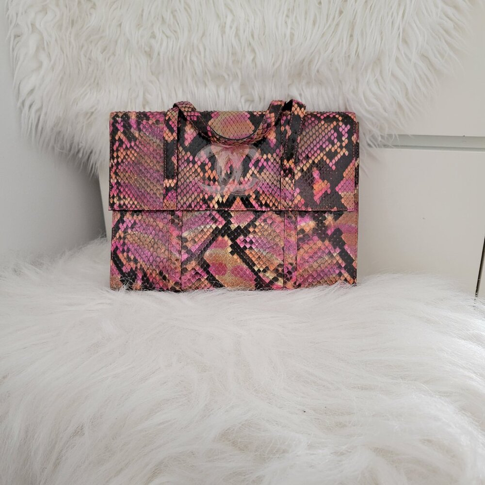 Authentic Chanel Snakeskin Top Handle Purse